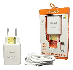 CARREGADOR TURBO 30W ALPHA GOLD TIPO-C