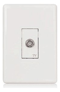 Placa 4x2 Saída Fio Com Suporte Branco Stella Steck