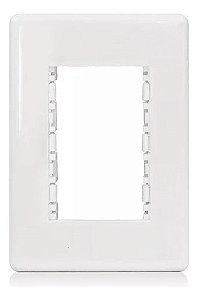 Placa 4x2 3 Módulos Horiz Stella Branco Steck