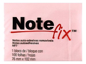 Bloco Adesivo 102mm X 76mm Rosa Notefix 3m