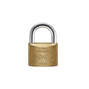 Cadeado 60mm Com Chave Tetra Cor Dourado Papaiz