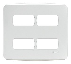 Placa 4x4 4 Postos Separados Branca Miluz S3b77440 Schneider