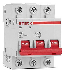 Disjuntor Tripolar 2a Curva C Sdd63c02 Steck