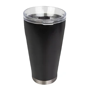 Copo Térmico Tampa 700ml Preto Com Abridor Garrafa Liso Mor