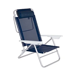 Cadeira Reclinável com Almofada Summer Azul Mor