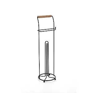 Suporte De Chão 4 Rolos De Papel Higiênico Cor Preto Arthi