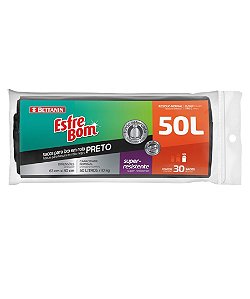 Sacos para Lixo Preto Rolo 50L EsfreBom Bettanin