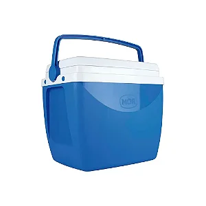 Caixa Térmica Cooler Com Alça Porta Copos Para 24 Latinhas 18l Cor Azul Mor
