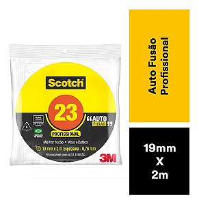 Fita Isolante Alta Fusão 19mm X 2m Scotch 23 Alta Tensão 3m