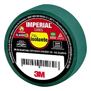 Fita Isolante Imperial - Verde 18mm X 20m 3m