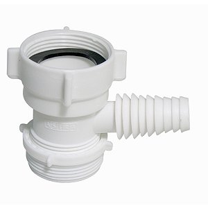 Adaptador Maquina Lavar Louças P/ Sifão Plastico Branco Astra
