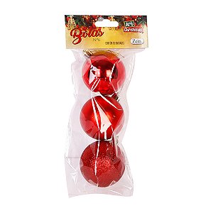 Bola Lisa Vermelha Nº 6 Com 3 Peças ATEF