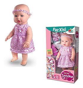 Boneca Baby Faz Xixi Sapekinha Milk Brinquedos