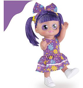 Boneca Bebê Menina Tipo Surprise Pretty Collection Roxa Milk