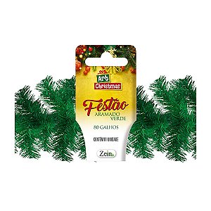 Festão Aramado Verde Com 80 Galhos ATEF