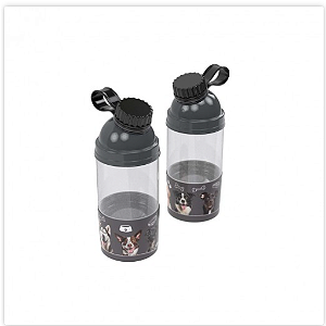 Bebedouro de Plástico Com Compartimento Pet 360ml Plasútil