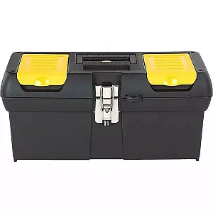 Caixa De Ferramentas Modelo 16013 Com Bandeja E Fechos Em Aço Carbono Stanley