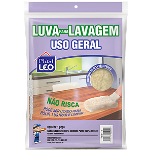 Luva Para Lavagem Automotiva/Multiuso Plast Leo