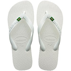 Chinelo Brasil Branco 41/42 Havaianas