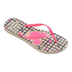 Chinelo Slim Disney Bege Palha 33/34 Havaianas