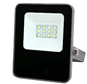 Refletor Led Luz Branca 10w Preto/branco Bivolt Cor Preto 110v/220v Lorenzetti