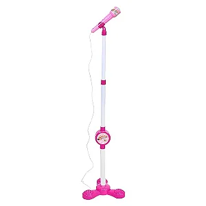 Microfone Com Pedestal E Conector Celular Art Brink