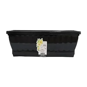 Vaso Jardineira Com Prato N35 Preto Uninjet