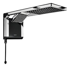 Chuveiro Elétrico De Parede Acqua Ultra Duo Flex Preto-cromado 6800w 220v Lorenzetti