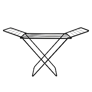 Varal de Chão com Abas Slim Preto Mor