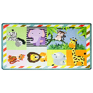 Tapete Infantil Animais 110X57cm Uzoo