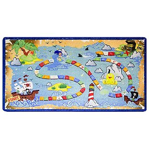 Tapete Infantil Navio Pirata 110X57cm Uzoo