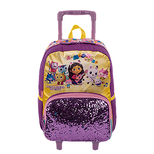 Mochilete Grande Gabby Meow Colorido Sestini