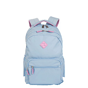 Mochila 2 Compartimentos College Hydroblock Sky Azul Sestini