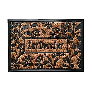 Capacho De Porta Borracha Panamá Floral 60X40cm Uzoo