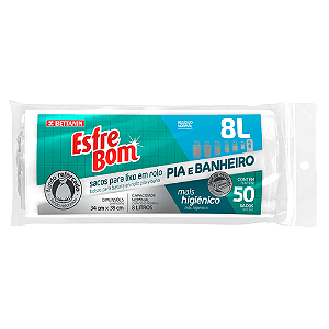 Saco de Lixo para Pia e Banheiro 8L EsfreBom Bettanin