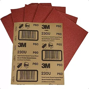 Lixa de Massa/Madeira 230U Grao P60 3M