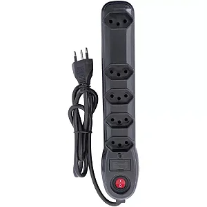 Filtro de Linha com 5 Tomadas Bivolt 1 Metro Circular Megatron