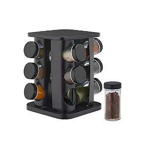 Porta Temperos Giratório 12 Pçs Original Glass