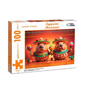Quebra Cabeça 100 Peças Capivaras Mexicanas Pais & Filhos