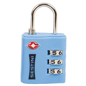 Cadeado TSA com Combinação Azul Sestini
