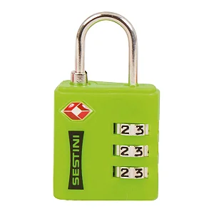 Cadeado TSA com Combinação Verde Sestini