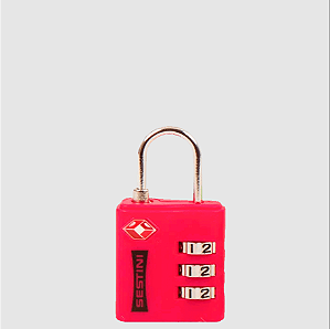 Cadeado Tsa com combinação Vermelho Sestini