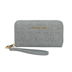 Carteira Ziper Grande Fellipe Krein Ss23 Fk652 Azul Claro Sestini