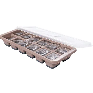 Forma Para Gelo Com Tampa e Borracha Plasutil