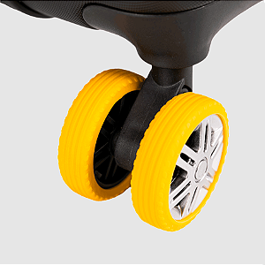 Kit com 8 Capas Protetoras de Rodas em Silicone Amarelo Sestini