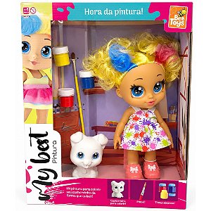 Boneca My Best Pintura Com Cachorro - Bee Toys