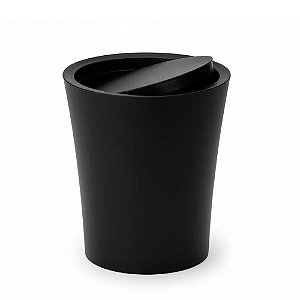 Lixeira Com Tampa Basculante 3L Preto DasPlast