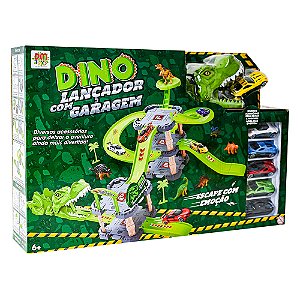Dino Lançador com Garagem Car - DM YOYS
