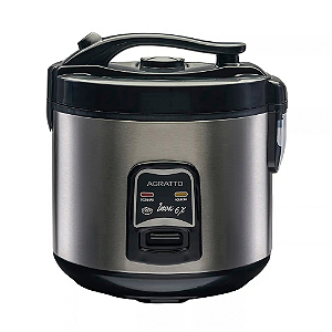 Panela De Arroz Elétrica Visor Vidro 6X Inox 400W 127V PAI6X-01 - Agratto