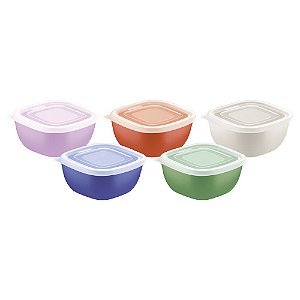 Pote Tramontina  Mix Color Variadas Com Tampa Transparente Unitário 300 ml